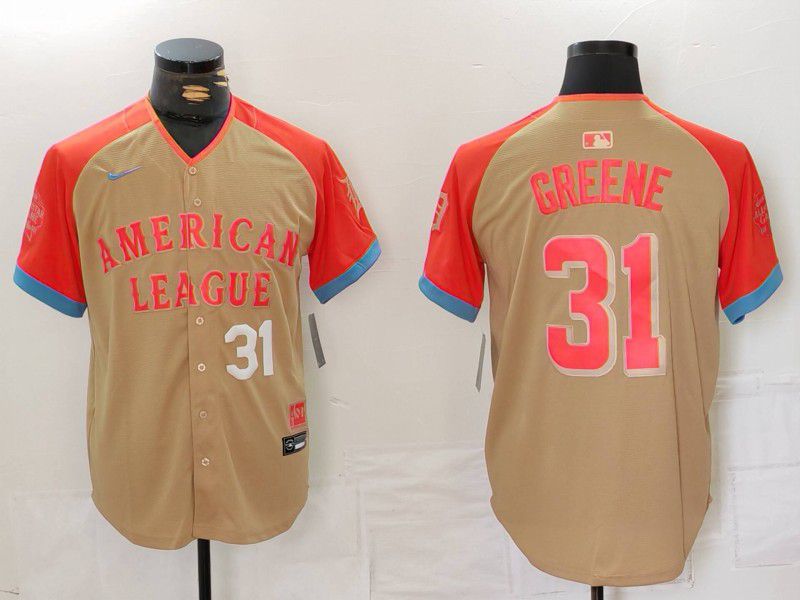 Men Detroit Tigers #31 Greene Brown All star 2024 Nike MLB Jersey style 3